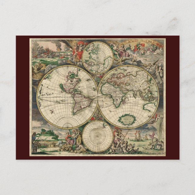 Carte du monde de Gerard Van Schagen, 1689 (Devant)