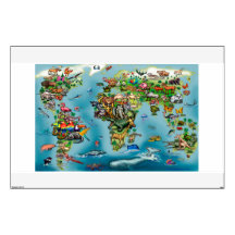 Carte du monde des animaux