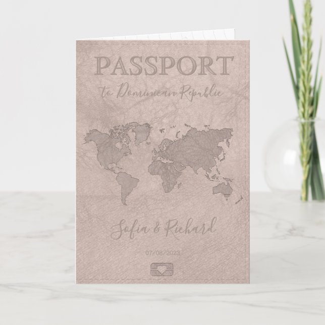 Carte du monde des mariages de destination moderne (Devant)