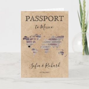 Carte du monde des passeports Mariages du Mexique