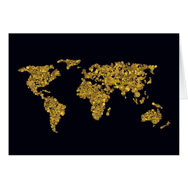 Carte du monde des points d'or (Devant horizontal)