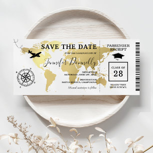 Carte du monde du billet d'embarquement de la remi