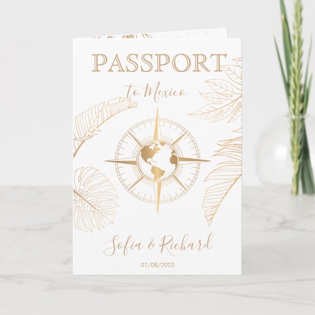 Carte du monde du passeport de destination Compass (Devant)
