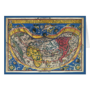 Carte du monde en forme de coeur antique par Peter