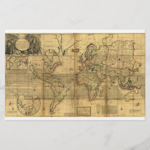 Carte du monde entier par Herman Moll (1719)