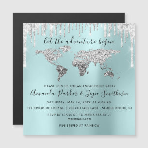 Carte du monde Globe Mariage de mariage