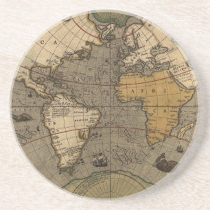 Carte du monde historique Dessous de verre cadeau 