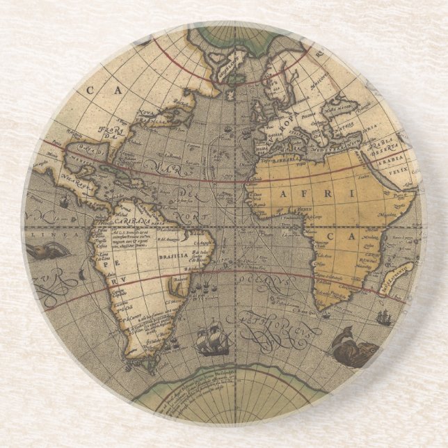 Carte du monde historique Dessous de verre cadeau  (Devant)