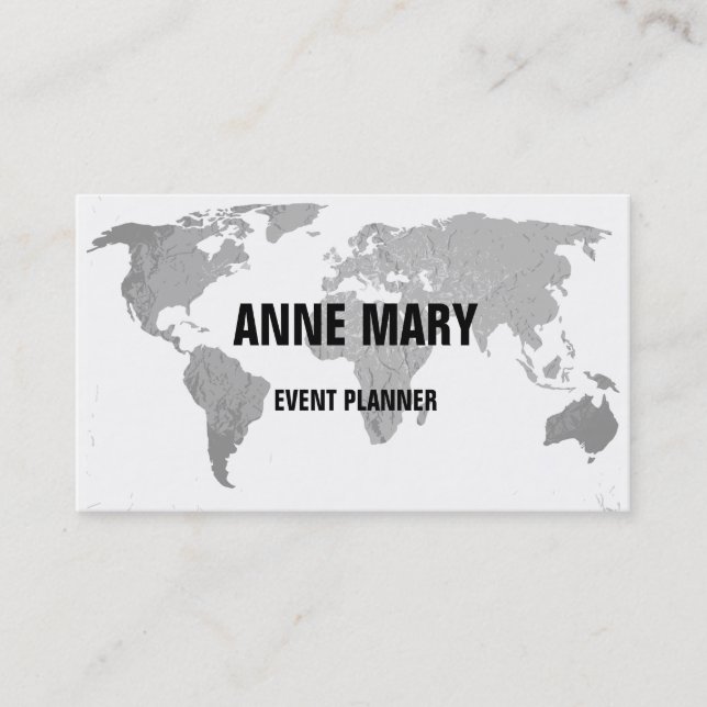 Carte du monde Mariage Abstrait Maquillage Artiste (Devant)