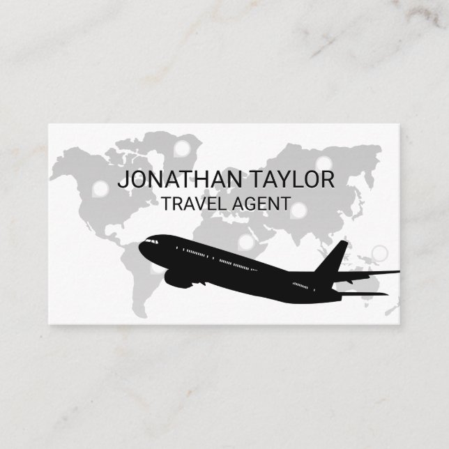 Carte du monde | Marques de localisation | Avion (Devant)