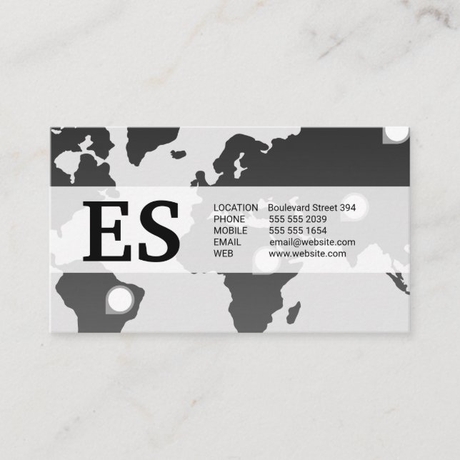 Carte du monde | Marques d'emplacement (Devant)