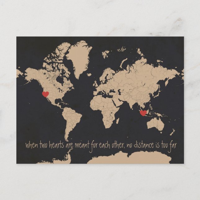 Carte du monde personnalisable pour annoncer la da (Devant)