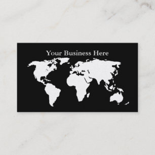 Carte du monde Platine/Carte de visite noir