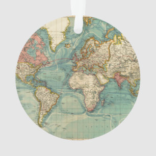Carte du monde vintage