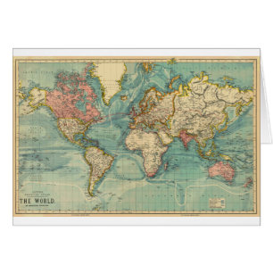 Carte du monde vintage