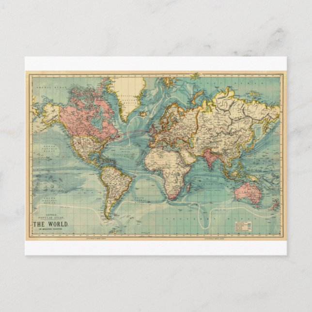 Carte du monde vintage (Devant)