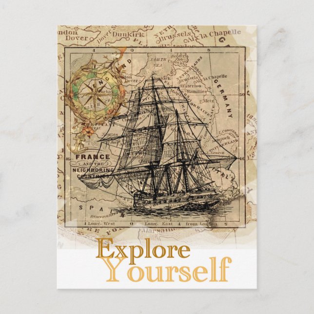 Carte du monde vintage (Devant)