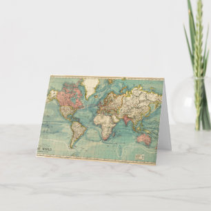 Carte du monde vintage