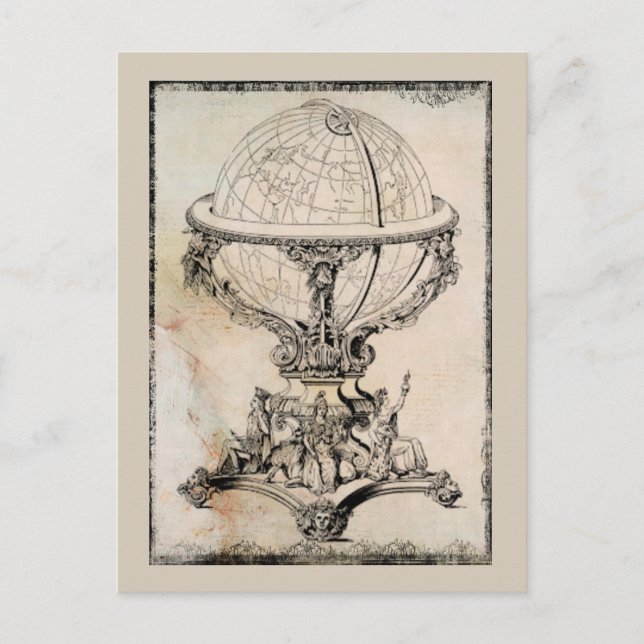 Carte du monde vintage (Devant)