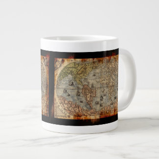 Carte du monde Vintage rustique Jumbo Soup Mug