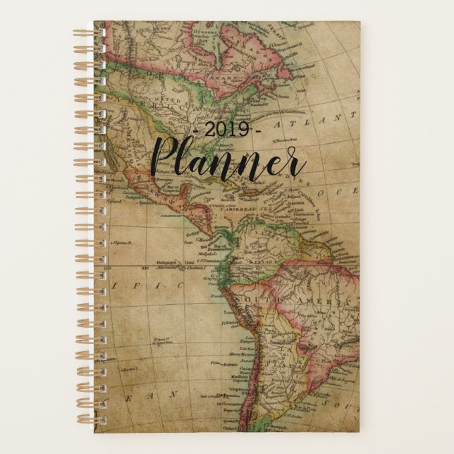Carte du monde Wanderlust Planificateur de voyage (Devant)