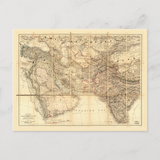 Carte du Moyen-Orient (1885) (Devant)