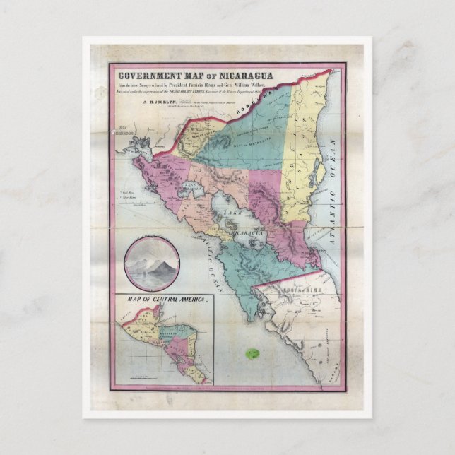 Carte du Nicaragua (1856) (Devant)