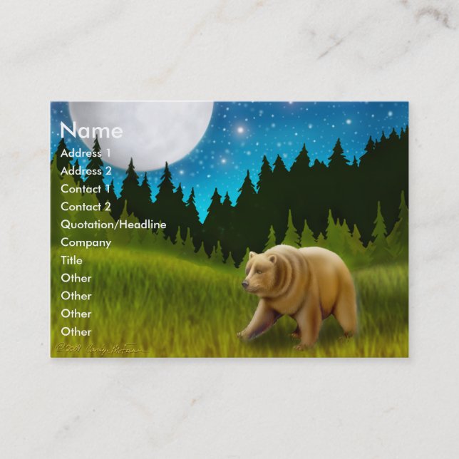 Carte du nord de profil d'ours (Devant)