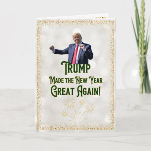 Carte du Nouvel An de Trump Carte drôle de Trump