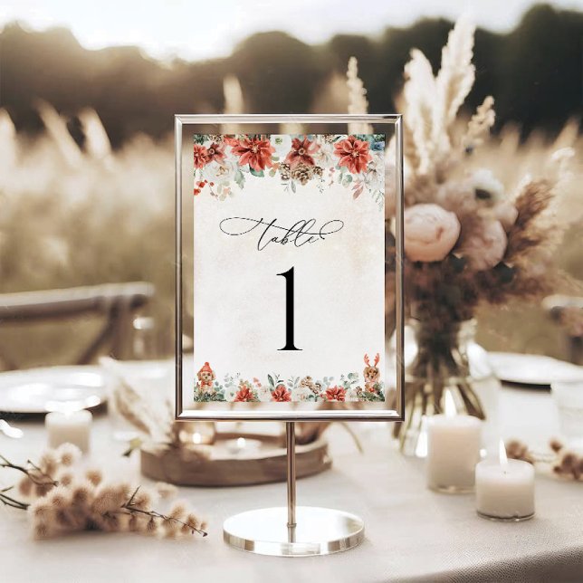 Carte du numéro de table du Mariage de Pinecone ro (Créateur téléchargé)