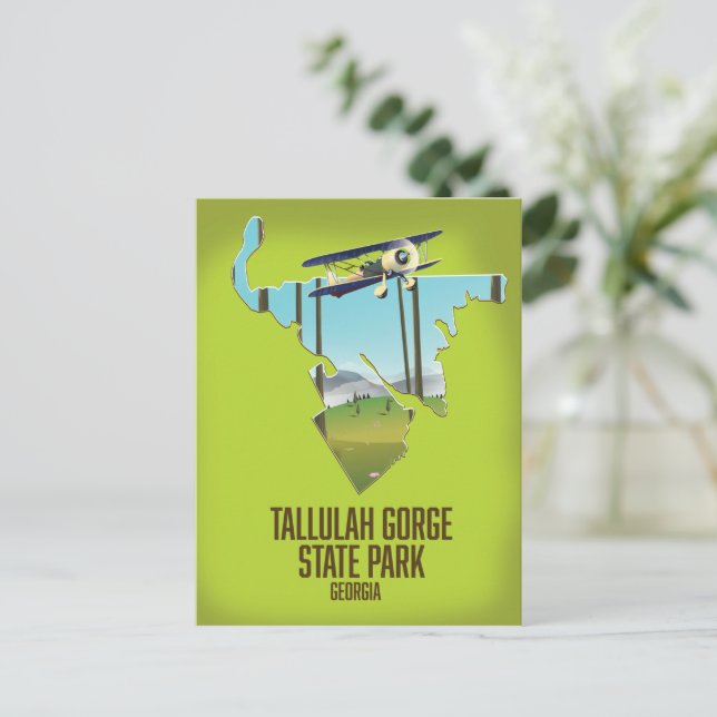 Carte du parc d'état de la gorge de Tallulah (Debout devant)