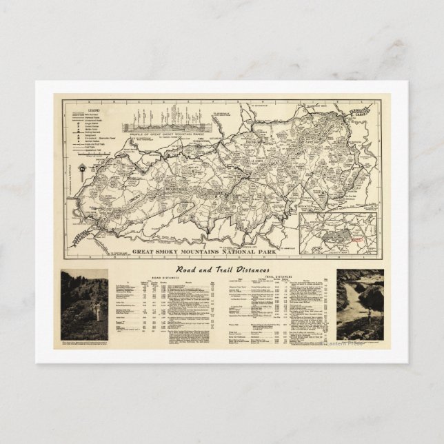 Carte du parc national des Great Smoky Mountains (Devant)
