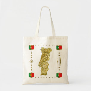 Carte du Portugal + Sac de drapeaux