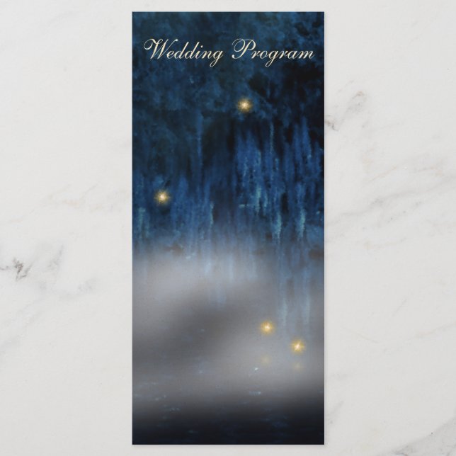Carte du programme de mariage Bayou Bliss (Devant)