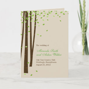 Carte du programme de mariage des arbres forestier