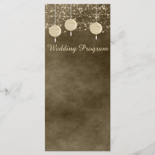 Carte du programme de mariage des lanternes ivoiri (Devant)