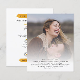 Carte du programme d'itinéraire de mariage de dest