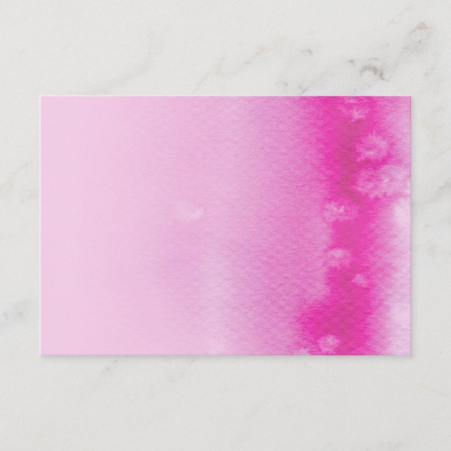 CARTE DU REGISTRE :: aquarelle ombre rose fuchsia (Devant)