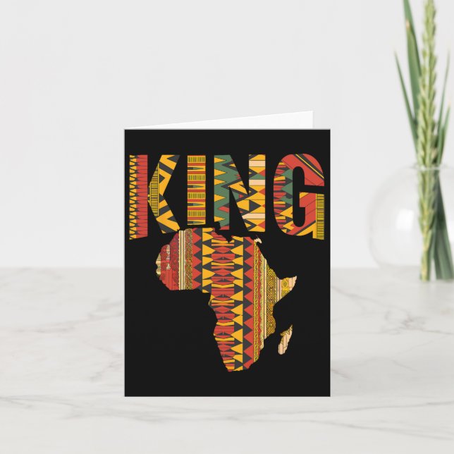 Carte du roi d'Afrique Kente Design Black Pride Me (Devant)