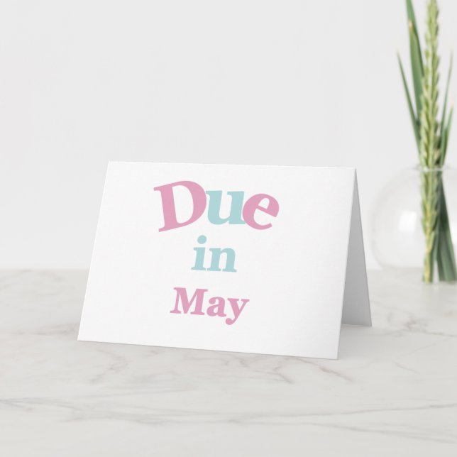 Carte Dû rose en mai (Devant)