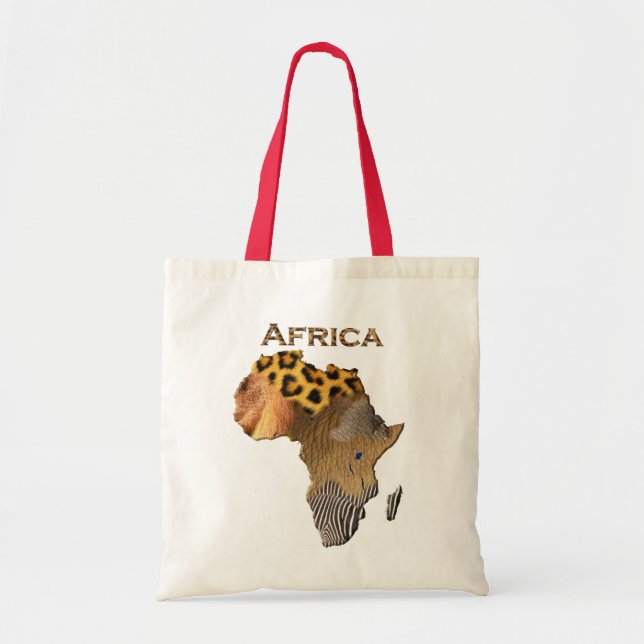 Carte du Sac fourre-tout de l'Afrique sur les anim (Devant)