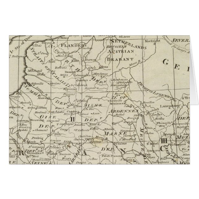 Carte du siège de la guerre en France (Devant horizontal)