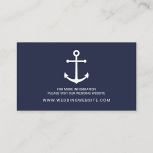 Carte du site Web du Mariage d'Ancres bleu marine