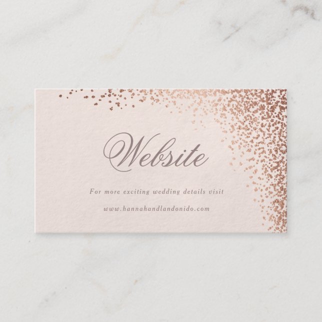 Carte du site Web mariage de feuillets faux feuill (Devant)