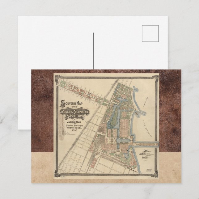 Carte du souvenir du salon mondial de Chicago, 189 (Devant / Derrière)