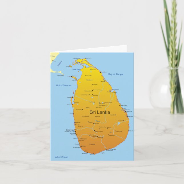 Carte du Sri Lanka (Devant)