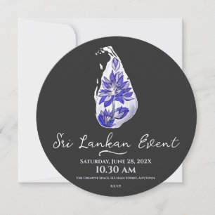 Carte du Sri Lanka en style graffiti