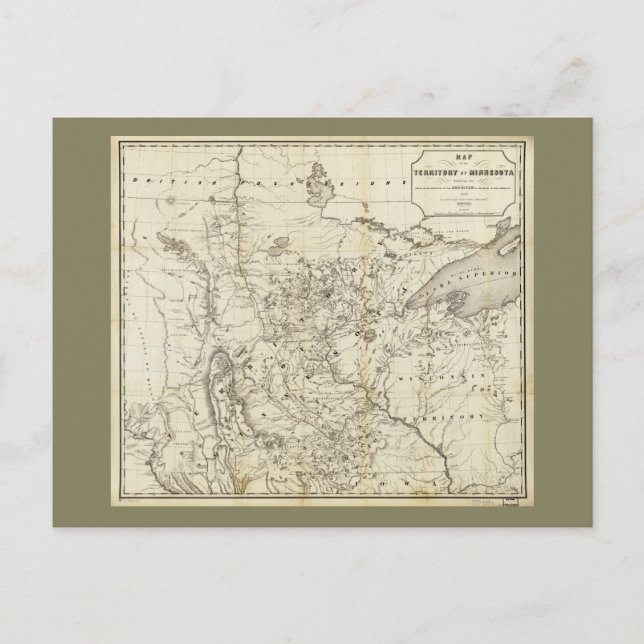 Carte du territoire du Minnesota (1849) (Devant)