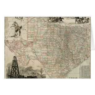Carte du Texas avec des frontières du comté