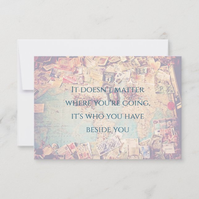 Carte du thème du voyage Enregistrer la date (Devant)